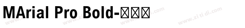 MArial Pro Bold字体转换